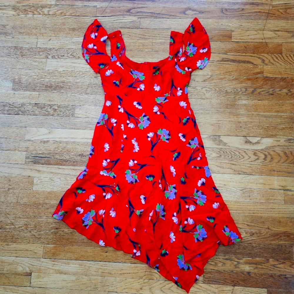 Summer Nanette Lepore Floral Red Dress